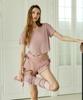 Debiweeo Mellow Waffle Ribbon Shorts Devi-B0102-Indie Pink