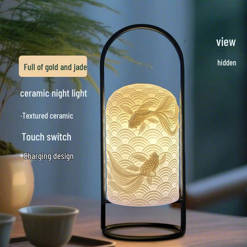 Цюаньчжоуский ретро китайский ручной ночник: Диммируемый ночник «Мать и дитя» 3W