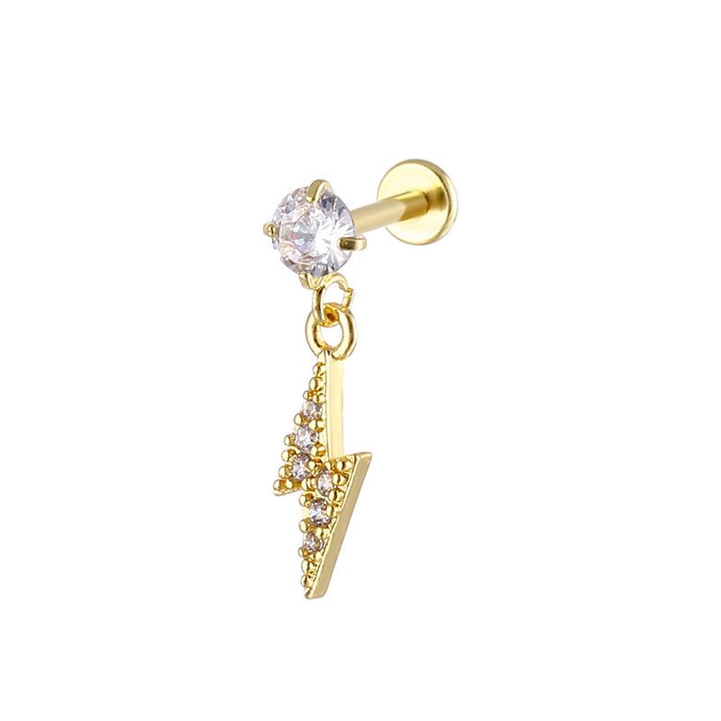 Internally Threaded Lip Stud Ear Cartilage Hoop Dangle Body Piercing Jewelry