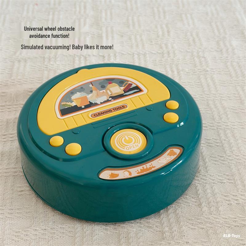 Children's Pretend Play Cleaning Toy Set - Sweeping Robot & Tools