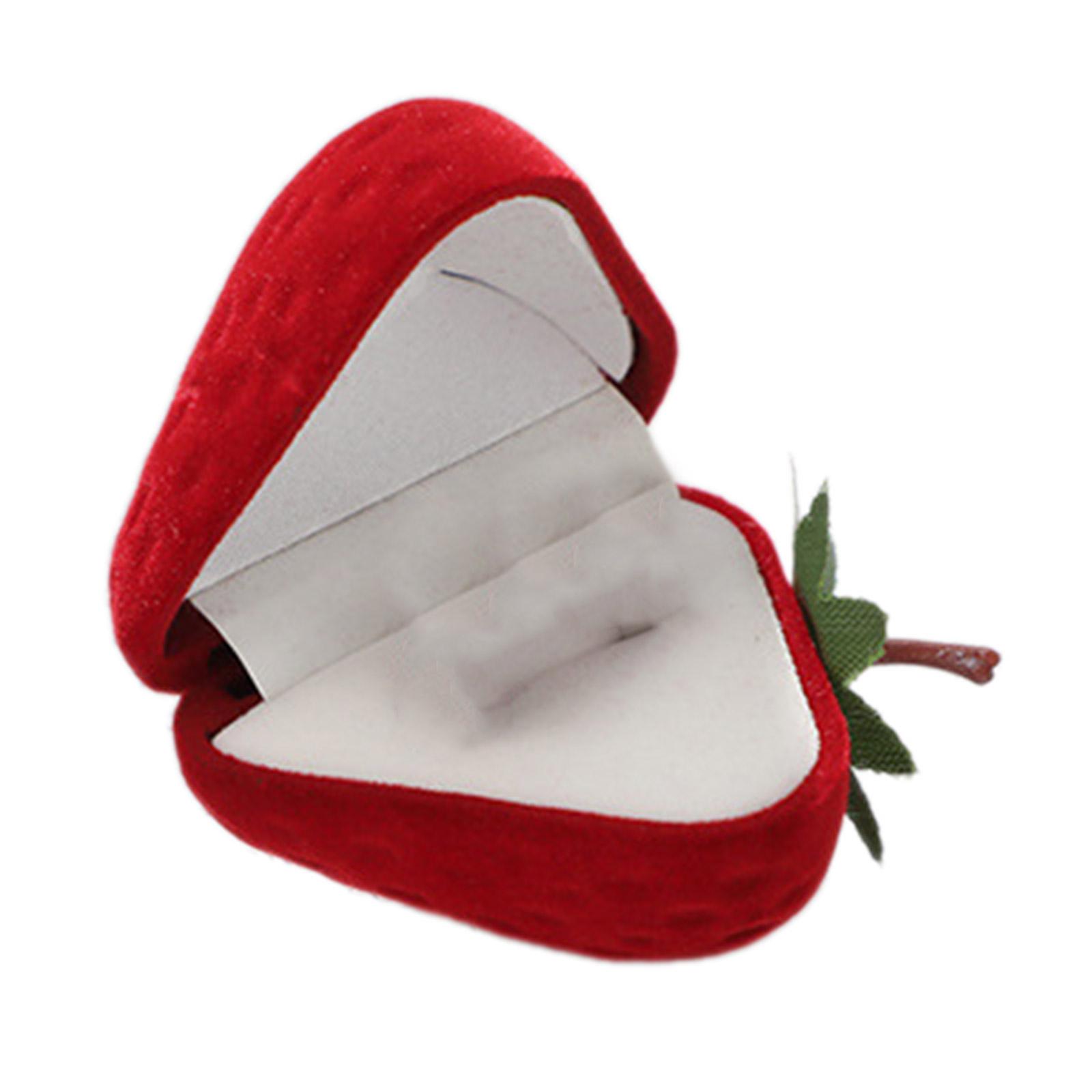 

Очаровательный клубничный органайзер Стильный футляр для хранения украшений и мелких предметов Винтажная подставка для колец для любителей украшений A