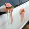 Wedding Rose Ornament for Car Use, Faux Rose Ribbon Accent for Engagement Signs, Party Tables, and Home Display