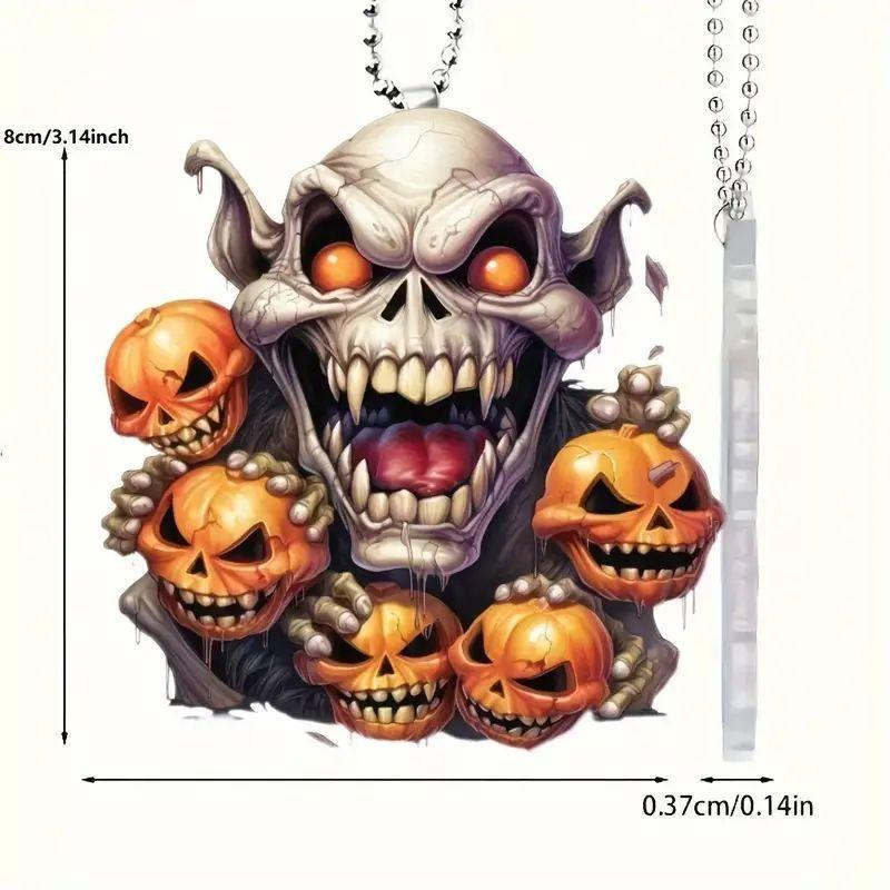 Halloween Fun Acrylic Car Mirror Decoration For Unique Charm Interior