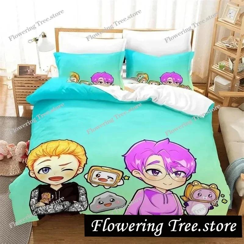 3D Cartoon Foxy Boxy Lanky-box Bedding Set Duvet Cover Bedroom Comforter Covers Single Twin King Size Quilt Cover Home 3PCS