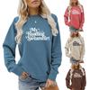 Cross-Border European & American Fashion Casual Letter Print Round Neck Sweatshirt