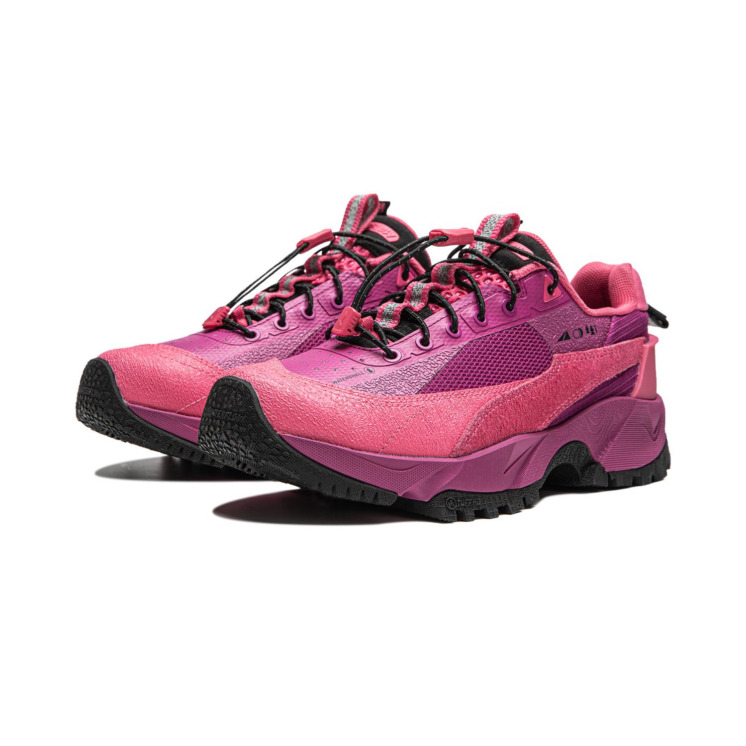 

Новые женские повседневные кроссовки LiNing CF Pro Wilderness с амортизацией, водонепроницаемые, с низким верхом, розово-фиолетовые AGLU152-5 36