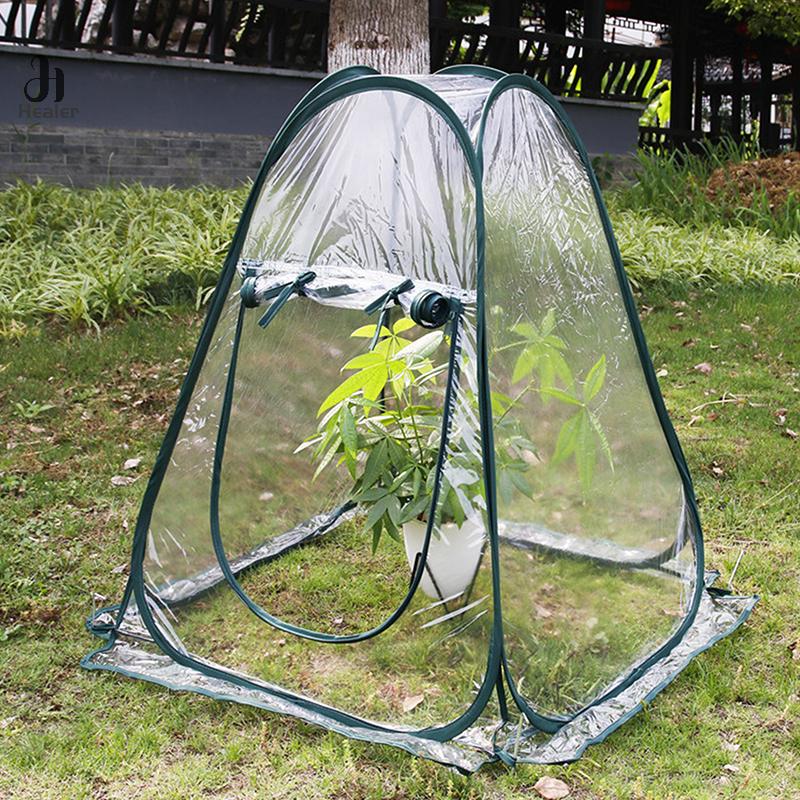 Plant Greenhouse Tent Clear PVC Foldable Pop Up Greenhouse Plant Tent Flexible Multifunctional Plant Tent For Indoor Outdoor