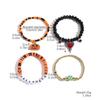 Bracelet Set Hot Sale Rice Bead Orange Pumpkin Skull Pendant Halloween Bracelet