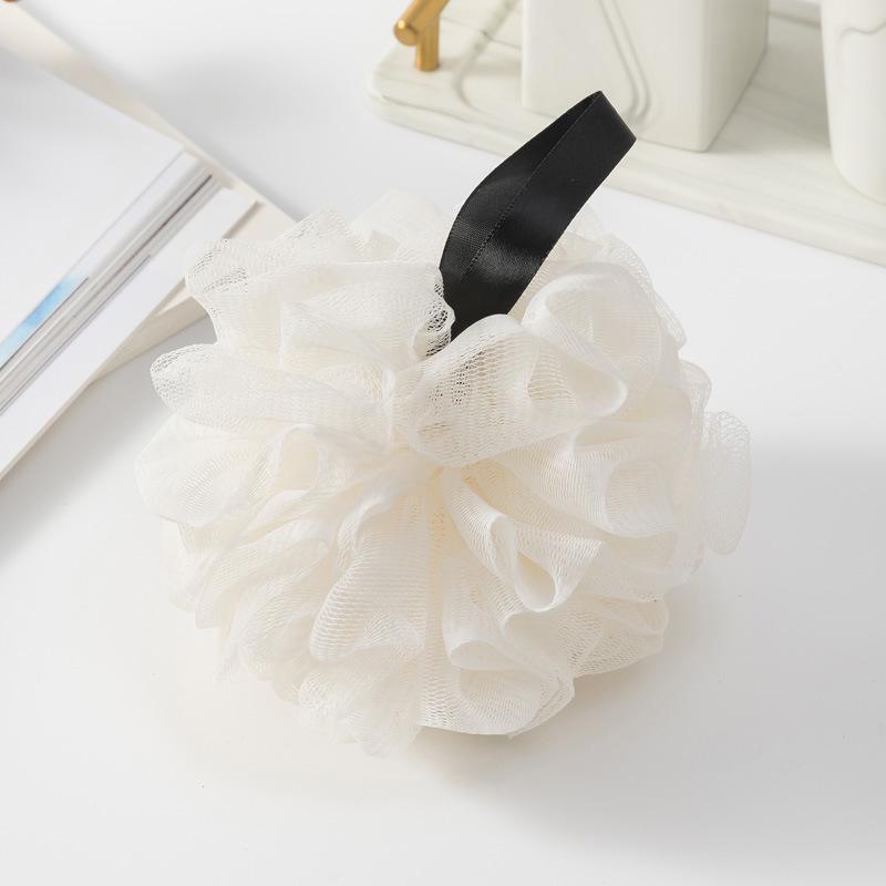 High-Grade Large Bath Sponge with Non-Dispersing Ribbon Design - Super Soft Women's Bathing Shower Ball