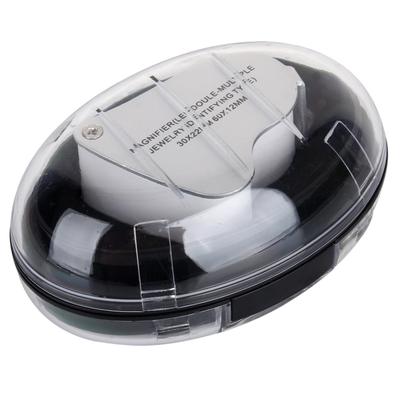 Prix d'usine Loupe 30X 60X Éclairée Loupe Double Lentille Lam Outil d'Expertise de Bijoux
