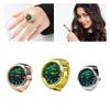 Ring Quartz Mechanical Watch Shape Hand Can Rotation Time Adjusted Gift Ornament