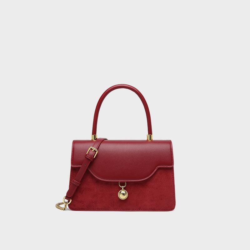 Red Bag Women'S Wedding Bag Large Capacity Bridal Bag Atmospheric Handbag Light Luxury Messenger Bag