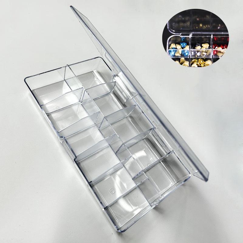 Compact And Transparent Nail Box For Nail Storage And Display