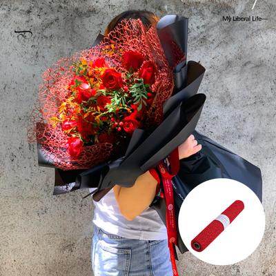 1 rotolo durevole scava fuori riutilizzabile fiore imballaggio maglia bouquet da sposa confezione regalo garza fornitura per feste