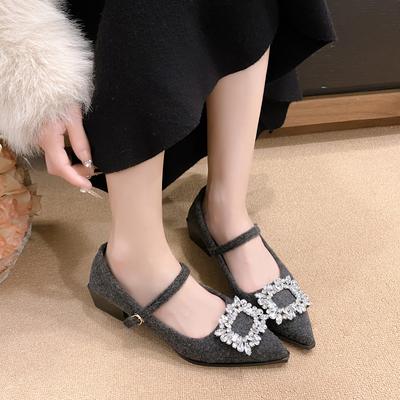 Sneakers Women Felt Mary Janes Shoes Square Toe Ballet Flats New Fashion Buckle Strap Women Shoes Spring Autumn Zapatillas Mujer