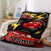Custom Name Mcqueen Adventure Flannel Blanket for Super Soft Cute Comfort Blanket for Travel Bedding Couch Sofa Blanket