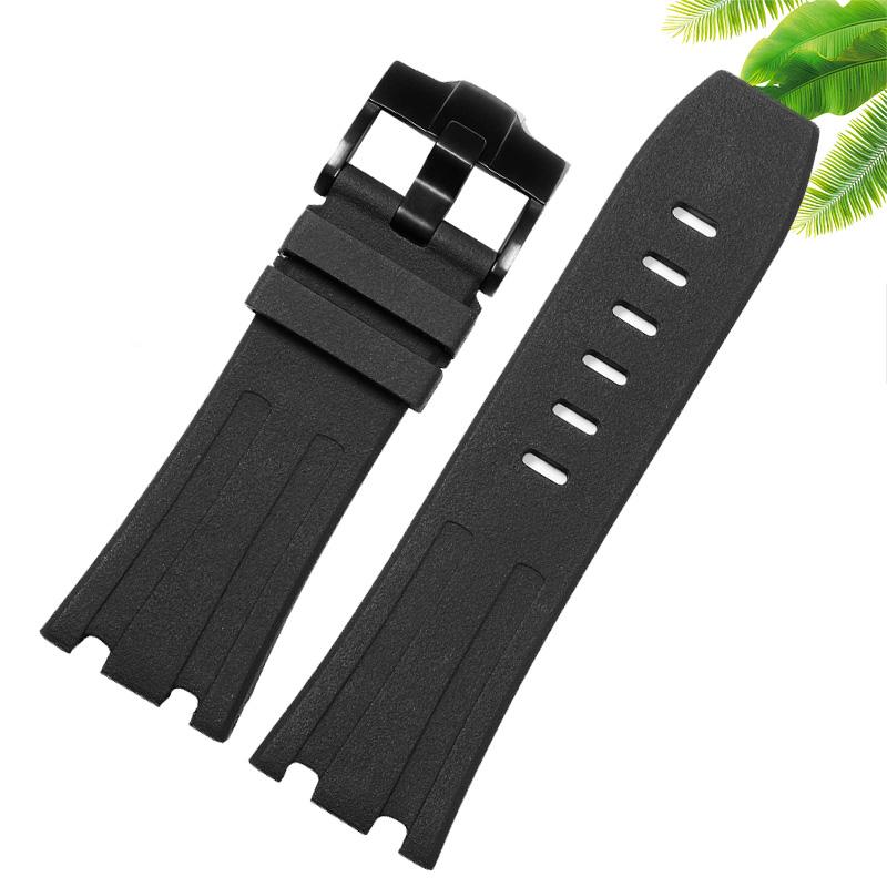 

Классический черный ремешок для часов Audemars и Piguet Royal Oak Strap FOR AP 15710 26470 резиновый ремешок для часов с пряжкой-пряжкой, силиконовый ремешок 28 мм 28mm