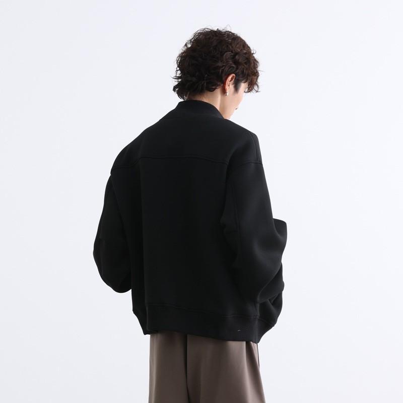 Unisex Retro Stand Collar Zip-Up Jacket Lightweight Casual Outerwear Fall