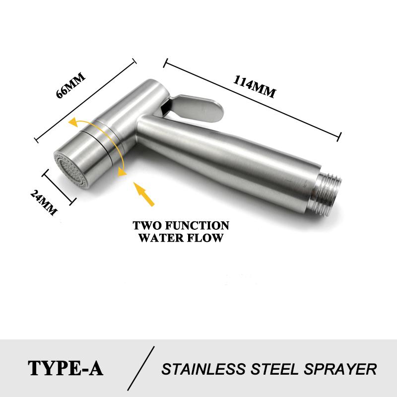 Edelstahl Toiletten Handbrause Bidet Armatur Sprühkopf Bidet Set Sprühkopf Toiletten Sprühkopf Badezimmer Selbstreinigende Dusche Shattaf Wasserhahn