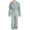 Formel Jumpsuit til Kvinder med Plisserede Lanterneærmer, Nedslået Krave, V-hals, Dekoration med Rhinestone-spænde, Vide Ben