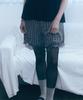 Guwolsibil Knit Mash Skirt Pants Gray