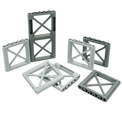 6PCS MOC Building Block 6x6 Dots Support Frame 6Pcs Wall Column Wallboard Brick Educational Toys Particles Compatible with 64448