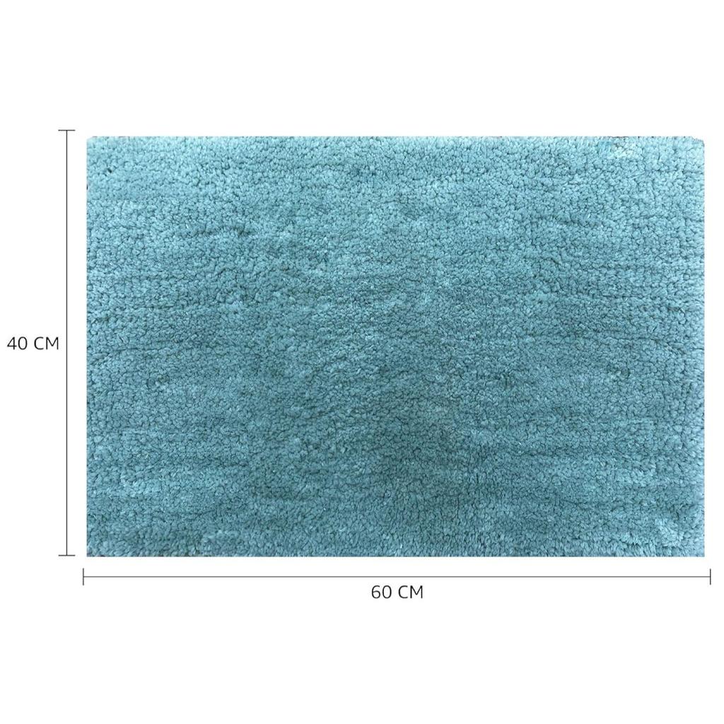 Premium Anti-Slip Microfibre Bathmat - 60cm x 40cm, Dusty Turquoise, Rectangular