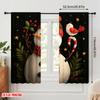 2 Stück, 2D-Flachdruck Beliebte Vorhänge Weihnachten Schneemann4 Vielseitiges Polyester (ohne Stange) Festlich Perfekt für Schlafzimmer Wohnzimmer