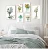 Sunflower Floral Lilac Watercolor Posters Boho Wall Art Canvas Painting Prints Pictures Nordic Style Living Room Interior Decor