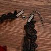 [No Plating Red Roses Jewelry] Women's Dark Punk Style Lace Flower Necklace, Gothic Vintage Choker with Red Roses, All-Season, for Daily & Party Wear