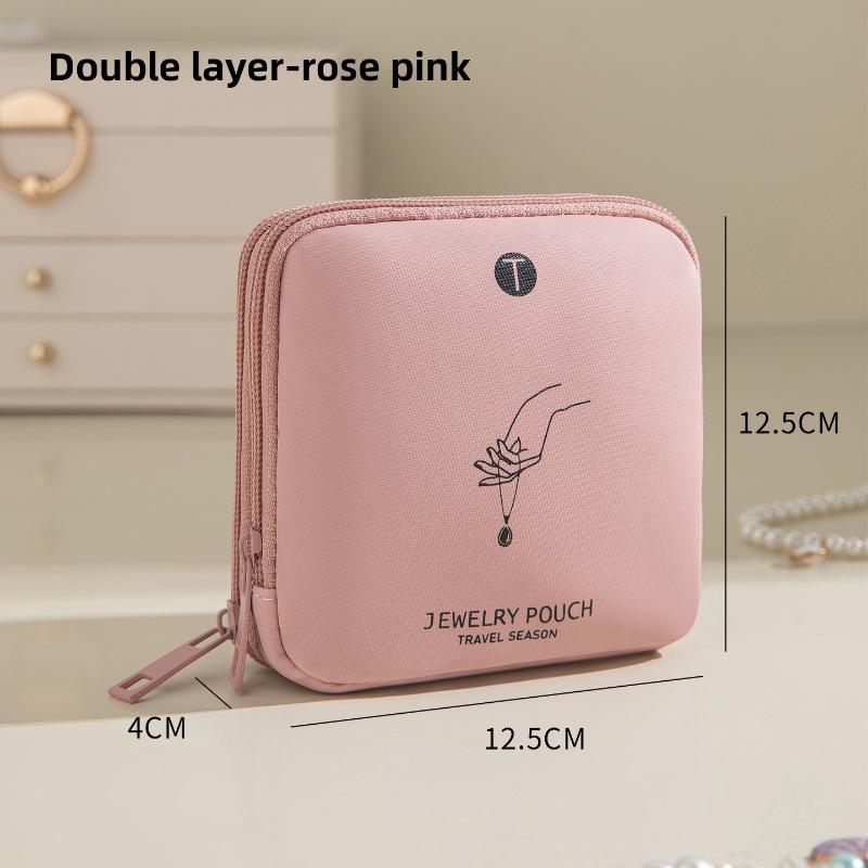 [HF]New 1Pc Portable Luxury Jewelry Bag Small Travel Organizer With Compartments Waterproof Pouch For Earrings Bracelets Rings