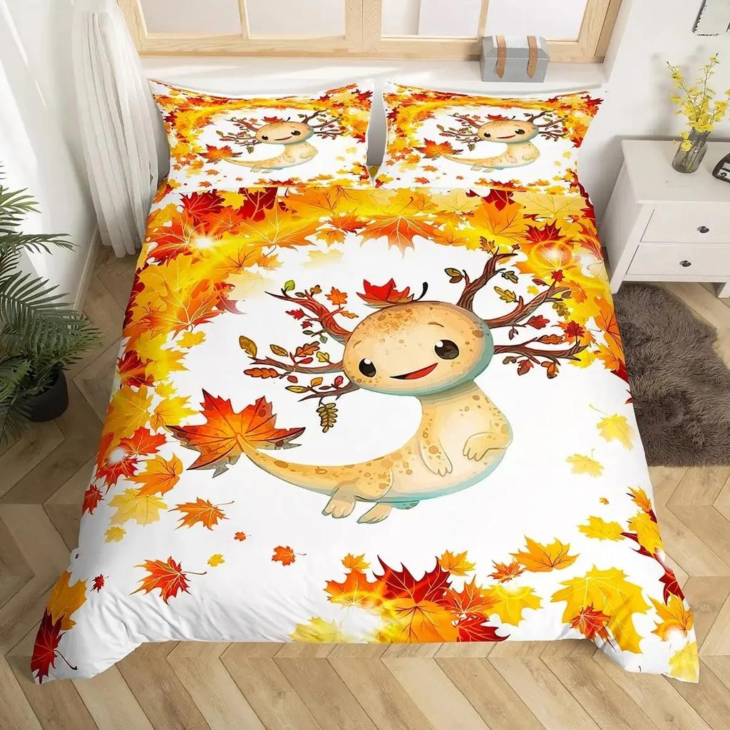 Tree of Life Duvet Cover Set, Maple Tree Bedding Sets,Gothic Nature Branch Comforter Cover Red Tree Quilt Cover King Size
