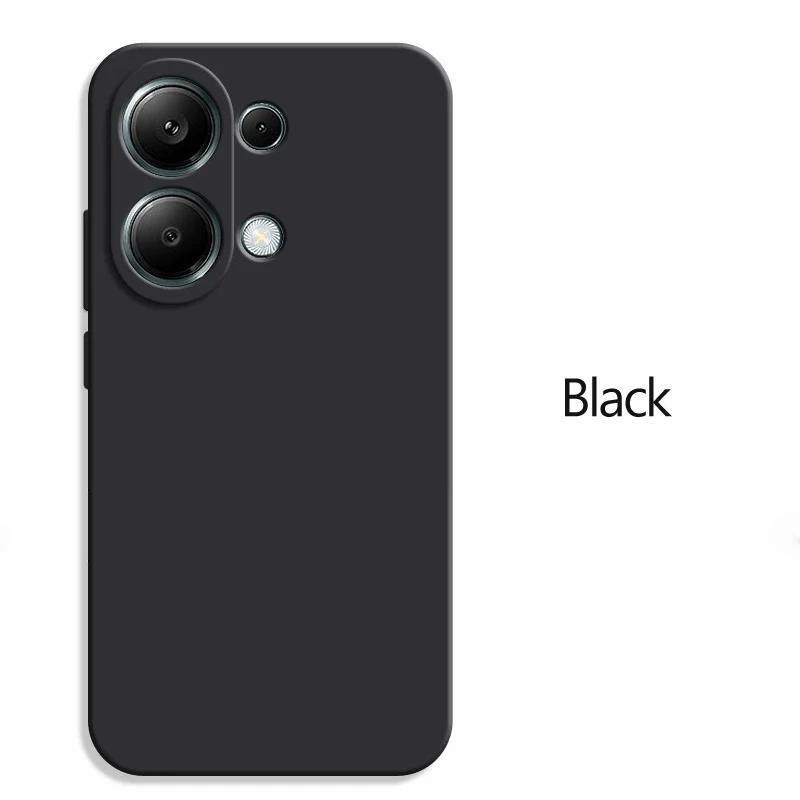 

Чехол для Redmi Note 13 Pro, роскошный жидкий силиконовый мягкий чехол для телефона Xiaomi Redmi Note 13, Note13 Pro, Note13pro Plus, 5G, чехол Redmi Note 13 Pro 4G чёрный