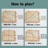 2 In 1  Logical Thinking Development Toy, Concentration Training Teaching Aids Elastic Rope And Threading Rope Game With Cards