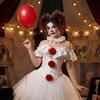 Halloween Horrible Clown Dress Joker Cosplay Costume Women Corsets Mesh Fluffy Skirt Stage Performance Dress Carnival Party Wear