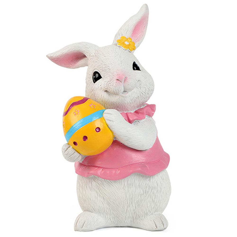 Статуя пасхального кролика, обнимающего морковь/яйцо, милая фигурка кролика, креативная фигурка кролика, милые украшения для дома для декора вечеринки