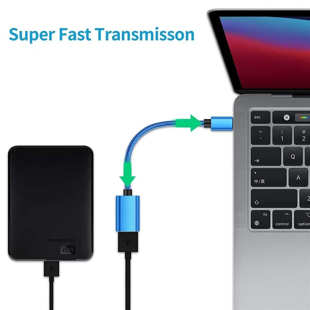 OTG USB To Type C Adapter Connector for Xiaomi Samsung S20 Huawei OTG Data Cable Converter for MacBook Pro Full Working
