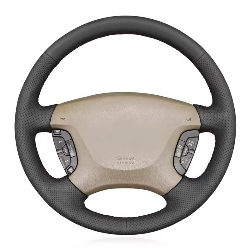 Hand Stitched Microfibre Leather Car Steering Wheel Cover For Nissan Patrol Y61 1997-2015 Car Accessories