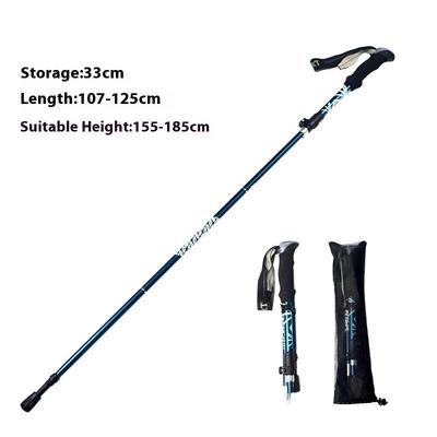 1 Stück 5-teiliger Outdoor Falt-Trekkingstock Camping Tragbarer Wanderstock Für Nordic Ältere Teleskopisch Einfach in die Tasche zu stecken