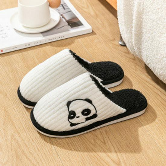 Унисекс зимние плюшевые противоскользящие мультяшные домашние тапочки 38/39