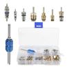 40PCS R134a AC Valve Core Kit With Removal Tool For Car Truck Motorcycle Air Conditioning Repair Maintenance Set