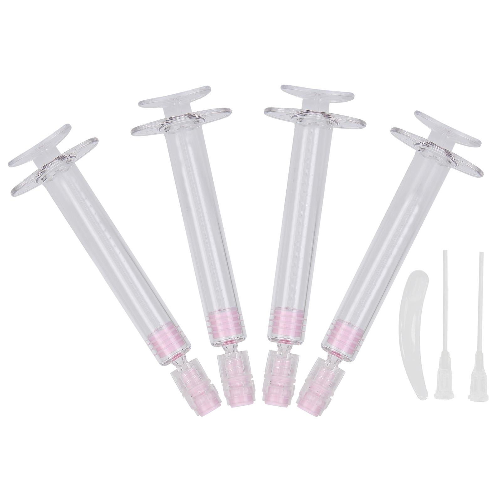 

4x5ml Empty Cosmetics Tube Travel Dispensing Container Portable for BB Cream Lotion Moisturizer Toner StoragePink