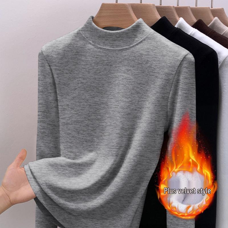 2025 Women's Plush High Neck Thick Winter Slim Fit Long Sleeve Base Layer Top