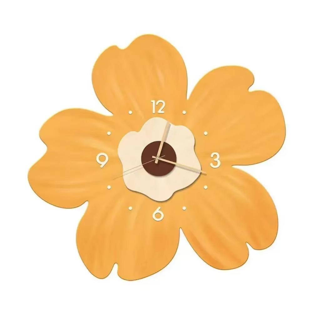 

Теплый свет 3D Цветочные декоры Настенные часы Бесшумные Светящиеся настенные часы Детская комната Style 4