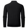 Men's Vertical Rib Knit Half-Zip Stand Collar Woolen Sweater