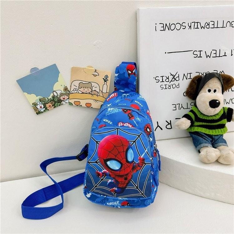 

Fashionable Boys And Girls Cartoon Print Shoulder Bag Toddler Accessory Spiderman Blue