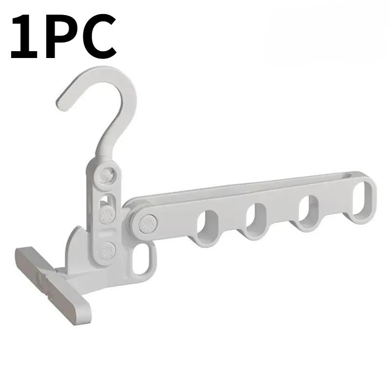 2PCS Foldable Travel Hanger Portable 5 Holes Clothes Drying Rack for Home Use Hotels Dormitories Universal Hook Clothing Rack