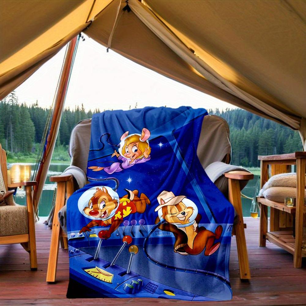 1pc, Space Chip 'n Dale Blanket Soft Throw for Room Decor, Perfect Gift Idea for Family and Friend, Living Room, Travel, Camping