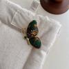Colorful Butterfly Lapel Pin The Song Dynasty Chinese Style Badge  Suit Accessories
