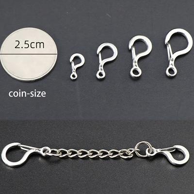 1 szt. Mały mini 12 mm do 23 mm 316 ze stali nierdzewnej sprężynowy karabińczyk szybkozłączka zapięcie brelok do kluczy na zewnątrz Edc narzędzie brelok